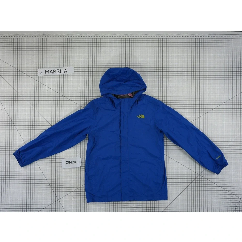 The North Face Rain Jacket Boy's Size XL 18/20 Blue HyVent Hooded Mesh Lined